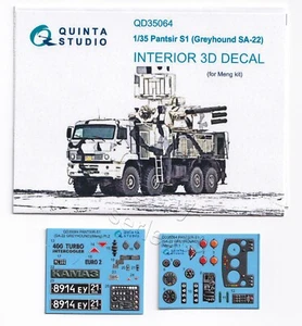 QD35064 Quinta Studio 1:35 Pantsir-S1 (SA-22 Greyhound) Interior 3D Decal - Meng - Picture 1 of 13