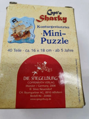 capt'n sharky,  konturgestanztes minipuzzle, 40 teile, ca. 16 x 18 cm, ovp - Bild 1 von 2