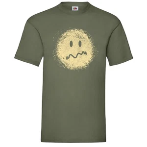Dazed and Confused Smile Splat T-Shirt Spray Paint Graffiti Street Art - Picture 1 of 2