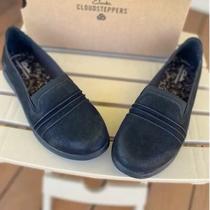Clarks Cloudsteppers Halbschuhe bequeme Slipper Freizeitschuhe schwarz US 10M neu mit Karton - Bild 1 von 12