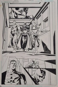 DC Universe Decisions #4 página #10 arte cómic original Batman Superman 2008 - Imagen 1 de 3