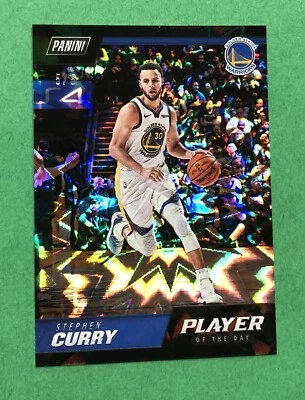 2018-19 Stephen Curry Panini Player Of The Day Sunburst /5 No.4 - Image 1 of 4