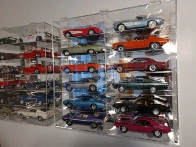 Car Display Case Acrylic Mirrored 12 Pcs Hot Diecast 1/18 Model Wheels Cabinet - Image 1 of 4