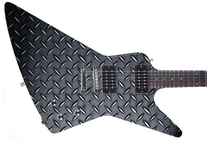 Guitar Skin Axe Wrap Re-skin 25" X 20" pollici DIAMOND PLATE oversize 510 - Foto 1 di 11