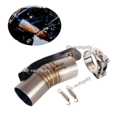 For Suzuki GSXR1000 2012-2025 Motorcycle Exhaust Tube Mid Link Connect Pipe 51MM - Image 1 of 4