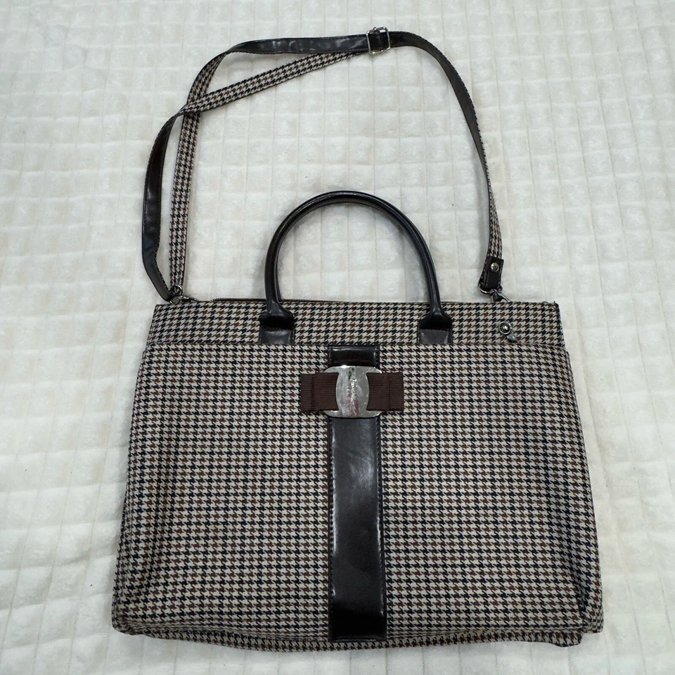 Bolso para portátil Salvatore Ferragamo pata de gallo Foto 1 de 4