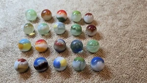Vintage Vitro Achat Murmeln 20 Stück - Bild 1 von 14