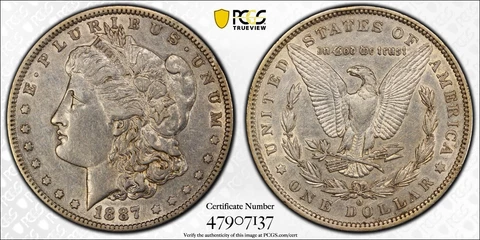 1887-O XF45 $1 MORGAN~~EXREMELY SCARCE IN THIS GRADE~~"ONLY 108 TOTAL" WOW~RARE! Cover