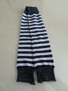 Black and White Silver Glitter Leg Warmers. SKU 418 - Picture 1 of 1