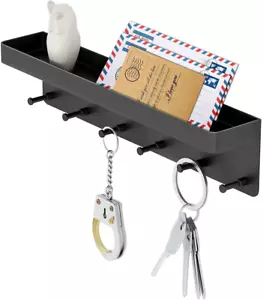 Key Holder Wall Mount, Key Holder Wall Mount Adhesive with Mail Organizer Tray w - Picture 1 of 9
