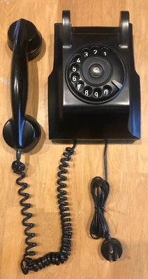 Telefono  a muro  antico   a disco   funzionante e originale VINTAGE - Immagine 1 di 4