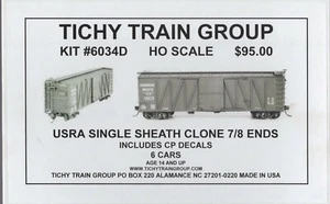 HO Tichy 6034D Canadian Pacific 40' USRA Clone Single-Sheathed Wood Boxcar 6 pkg - Picture 1 of 2