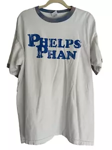 Rare Michael Phelps Phan Ringer Tee Shirt Swimmer Olympian Faded AT&T Promo XL - Picture 1 of 11