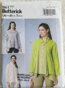 Butterick B6177 Misses Shirt Blouse Sew Pattern Sz XS-M Katherine Tilton - Picture 1 of 3