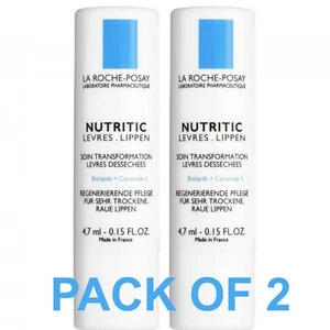 LA ROCHE POSAY Nutritic Lip Balm Very Dry Lips Transforming Care 4,7ml 2 Pack - Picture 1 of 7