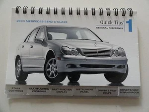 2003  Mercedes C   Class Quick Reference Guide  Owners Manual Supplement - Picture 1 of 1