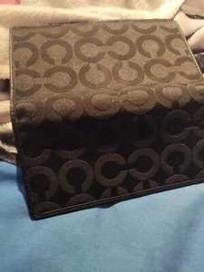 coach checkbook cover black - Picture 1 of 6