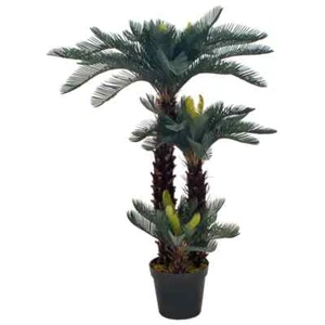 Künstliche Pflanze Cycas-Palme mit Topf Grün 125 cm - Bild 1 von 2