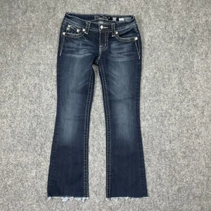 Miss Me Jeans Womens Size 27 Blue Denim Signature Bootcut Embellished - Picture 1 of 13