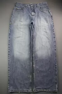 Vintage 1990er Jahre anchorblaue Jeans Big Baggy Distressed Größe 34x30 (Größe 34x29) - Bild 1 von 12