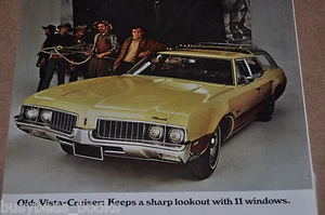 1969 Oldsmobile advertisement, Olds VISTA CRUISER station wagon, western movie - Imagen 1 de 4