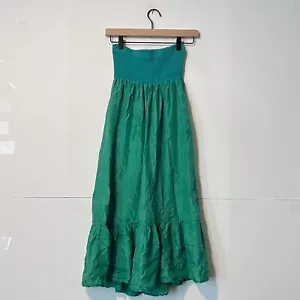 Vintage Splendid Womens Maxi Skirt Size M Green Pima Cotton Blend Made In USA - Picture 1 of 8
