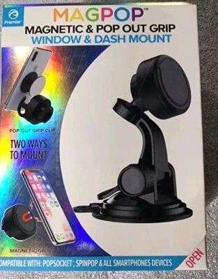 MagPop Magnetic & Pop Out Grip Window & Dash Mount NOVO - Imagem 1 de 4