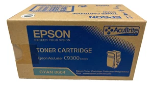 EPSON S050604 0604 TONER ORIGINALE CIANO ACULASER C9300DN/C9300DTN [A BOX] - Picture 1 of 1