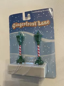Gingerfrost Lane Lampen Weihnachtsdorf beleuchtet Vintage. Grün - Bild 1 von 2