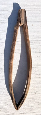 WI Barn PRIMITIVE Antique WOOD Handmade Carved  Horse Collar Leather Repair RARE - Image 1 of 4