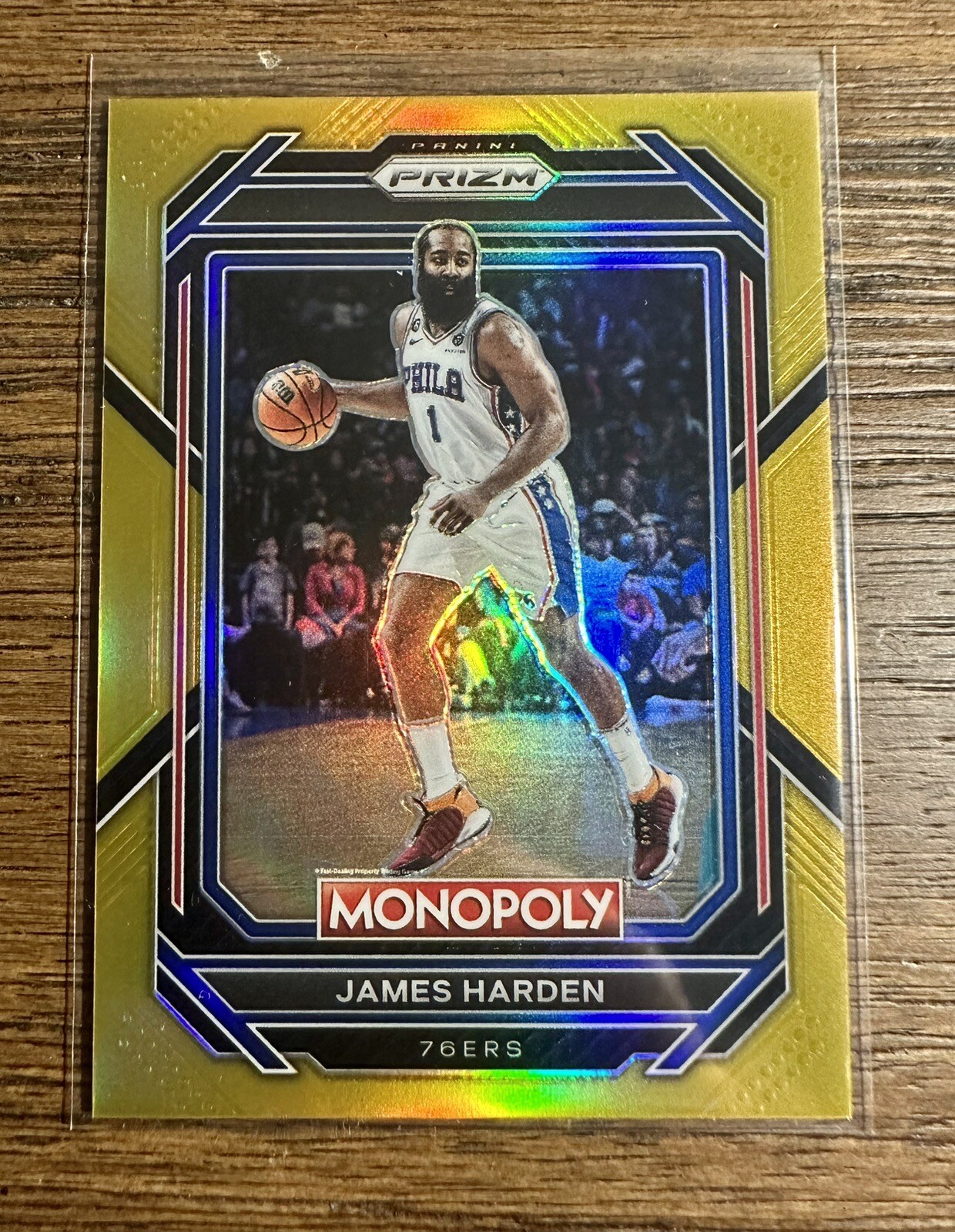 2022-23 Panini Prizm Monopoly #68 James Harden GOLD PRIZM #'d /49 SP MINT