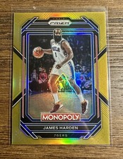 2022-23 Panini Prizm Monopoly #68 James Harden GOLD PRIZM #'d /49 SP MINT