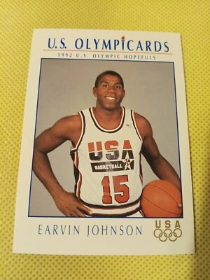 1992 EARVIN MAGIC JOHNSON IMPEL DREAM TEAM USA CARD #11 LA LAKERS SHOWTIME - Image 1 of 2