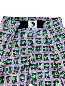 Vintage 80's/90's Yin Yang Cactus All Over Print Baggy Hip Hop Pants Distressed