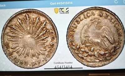 1852-Go PF México 1/2 Real PCGS AU55 Gold Shield Población (1) Ninguno Superior  Foto 1 de 4