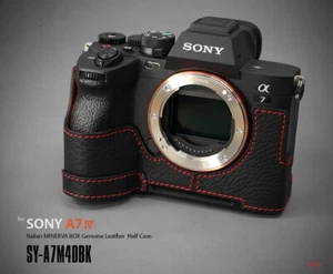 LIM'S Echtleder Kamera Halbtasche & Schwalbenschwanzplatte für Sony A7IV A7M IV BK - Bild 1 von 12