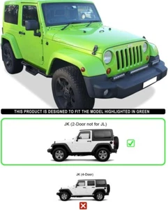 APS Stainless Steel Pocket Steps  Compatible with Jeep Wrangler 2007-2018 - Picture 1 of 13