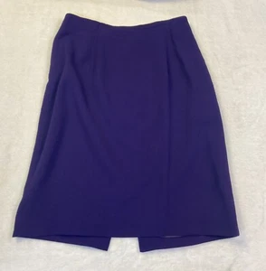 St. John Griffith Gray Wool Skirt Purple Made in Italy Women’s Size 10 - Picture 1 of 7