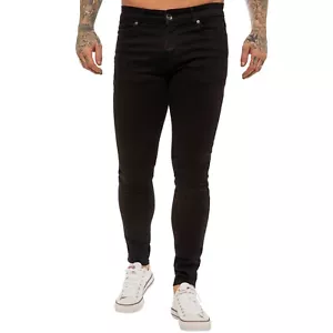 Kruze Herren Jeans Skinny Leg Slim Fit Super Stretch Denim Hose Alle Bundgrößen - Bild 1 von 42