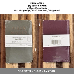 Field Notes Ambition, (3) Books - RARE - Gilded Edges – FNC-23 (Sealed) - Picture 1 of 1
