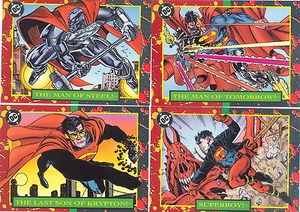 DC BLOODLINES 1993 SKYBOX COMPLETE PROMO CARD SET P1 - P4 SUPERMAN - Picture 1 of 2