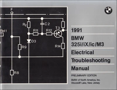 BMW 325iiXicM3 1991 manual de solución de problemas eléctricos diagrama de cableado preliminar Foto 1 de 2