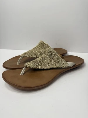 Cydwoq Fatima Wave? Sandalen Stein taupe Sandalen geflochten Zehentrenner Größe 39 US 9 - Bild 1 von 4