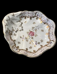 VTG Charles Sadek Imposts Scalloped Edge Clam Shell Bowl Tray Dish Gold Pink - Picture 1 of 6