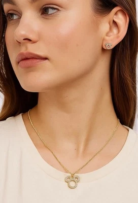 Juego de collar y pendientes de oro Disney Mickey Mouse 16+2 Foto 1 de 2