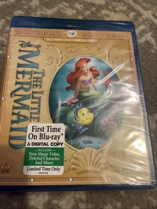 The Little Mermaid (Diamond Edition) (Blu-ray 1989) New Sealed Disney Slip Cover - Foto 1 di 2