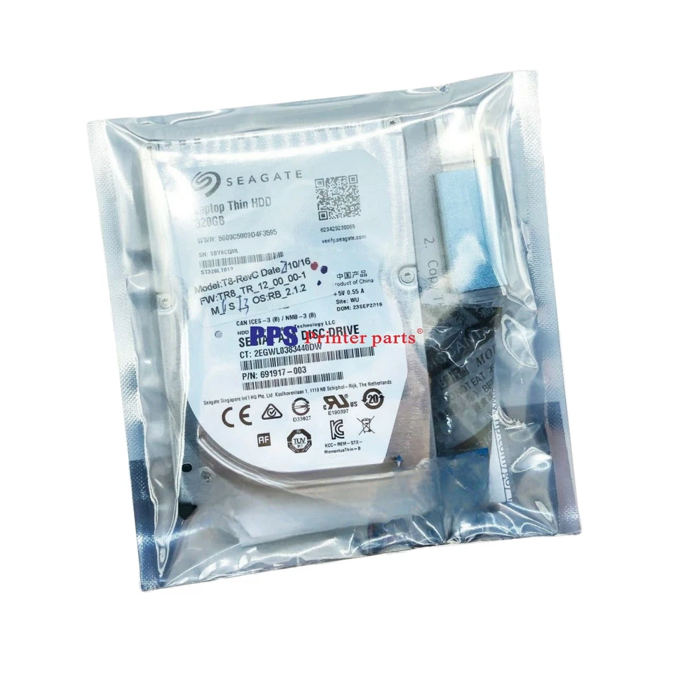 320G Hard Disk Drive Fit HP LJ M725 M680 M830 M880 M575 577 M775 Printer HDD FW - Image 1 of 4