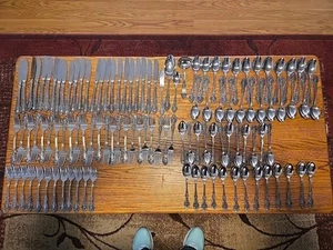 113 Pc SPRINGTIME Stainless Japan Flatware Set Service For 24 - Picture 1 of 6