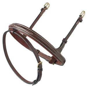 IKONIK Leather FANCY FLASH Nut Brown NOSEBAND Full - Bild 1 von 4