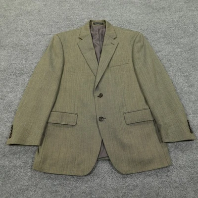Blazer masculino Lauren Ralph Lauren 40 curto lã oliva espinha de peixe casaco esportivo - Imagem 1 de 4